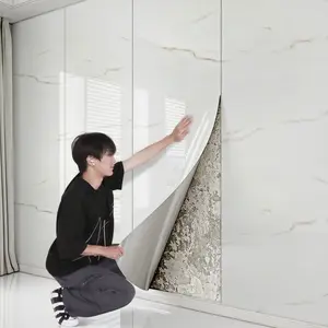 Self-Adhesive Thick Wall Paper Roll, DIY Removable Marble Floor Sticker, Waterproof Oilproof Wear-Resistant, Kitchen Bathroom Corridor Decor