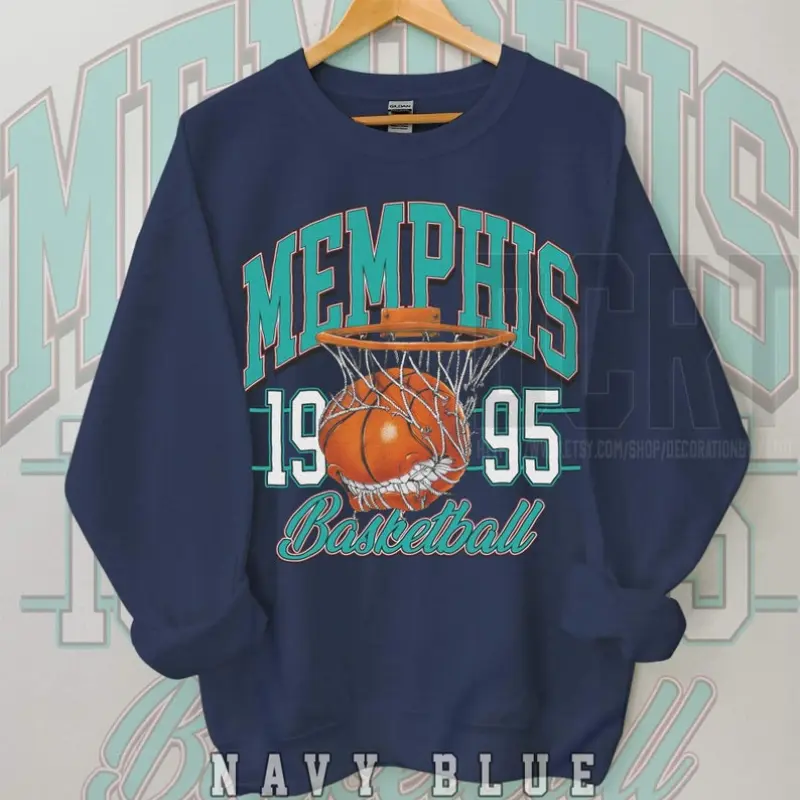 Memphis Basketball Unisex NuBlend® Crewneck Sweatshirt, Soft & Stylish, Retro Sport Apparel, Perfect Gift for Fans