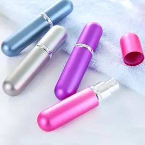 Portable Mini Refillable Perfume Atomizer Bottle - 5ml Capacity - Scent Pump Case - Perfume Spray Bottle - Tin Organiser Aluminium Canister