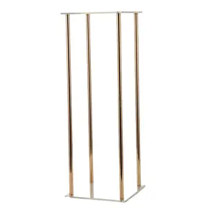 5 Pack | 34” Tall Gold Metal Flower Stand