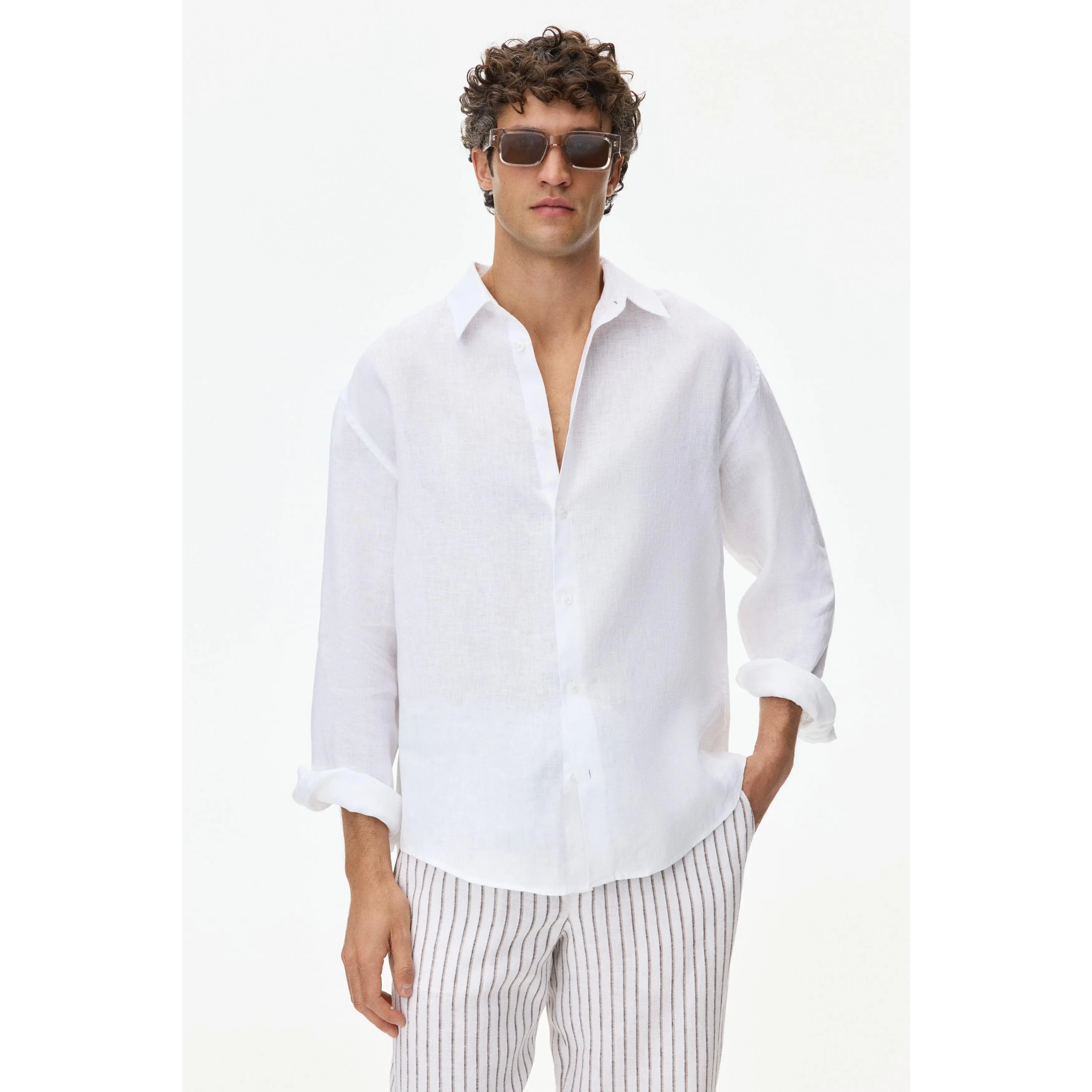 H&M Relaxed Fit Linen-blend trousers