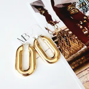 "Macy" Long Hoop Earrings