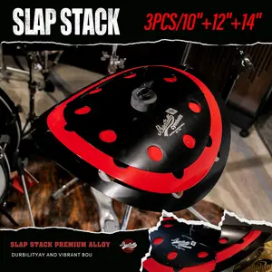 Beatello-3 PCS Stacked Cymbals, Effect Cymbals, Unique Sound When Stacked, Unique layered tones for drum sets, Premium alloy, durable