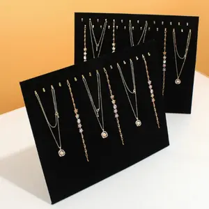 17 Hooks Necklace Display Rack, Velvet Jewelry Stand, Craft Fair Showcase, Pop-Up Store Bracelet Holder, Chain Organizer, Durability
