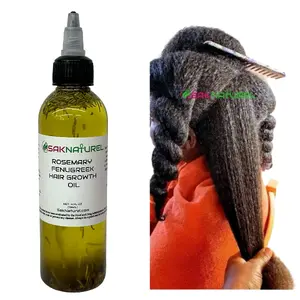 EXTRA STRENGTH Rosemary Fenugreek Hair Growth oil, Long Hair, Thick Hair, SCALP STIMULATOR Hair Growth - Ayurverdic Hair growth oil - Rosemary Hair Oil - Hibiscus Hair growth oil,  Indian Hair Growth oil, Chebe Hair Growth Oil Organic, Edge Growth Grease