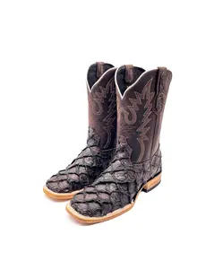 Cowboy Boot Brown Pirarucu Bass