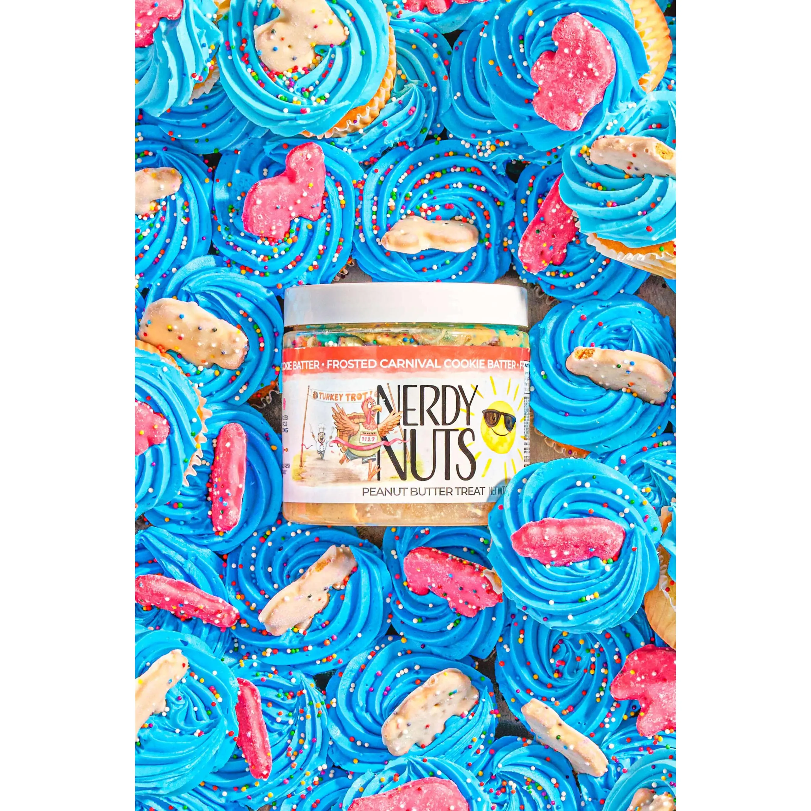 Frosted Carnival Cookie Batter Peanut Butter Treat