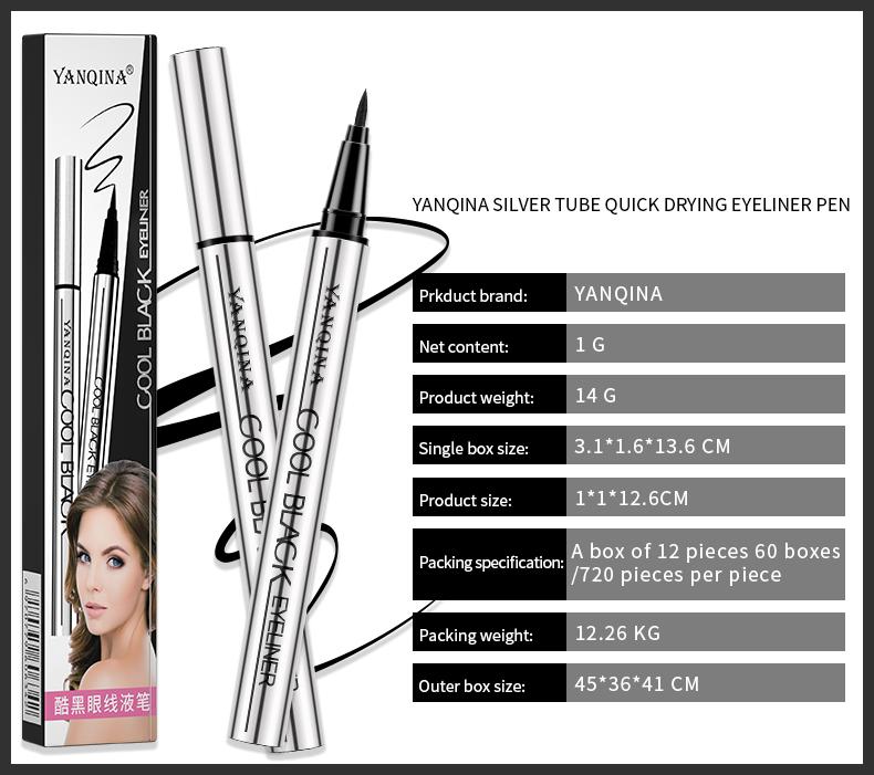 Three durable eyeliner pens, waterproof, non smudge, plant based, 24-hour smooth technology to create delicate eyeliner makeup
