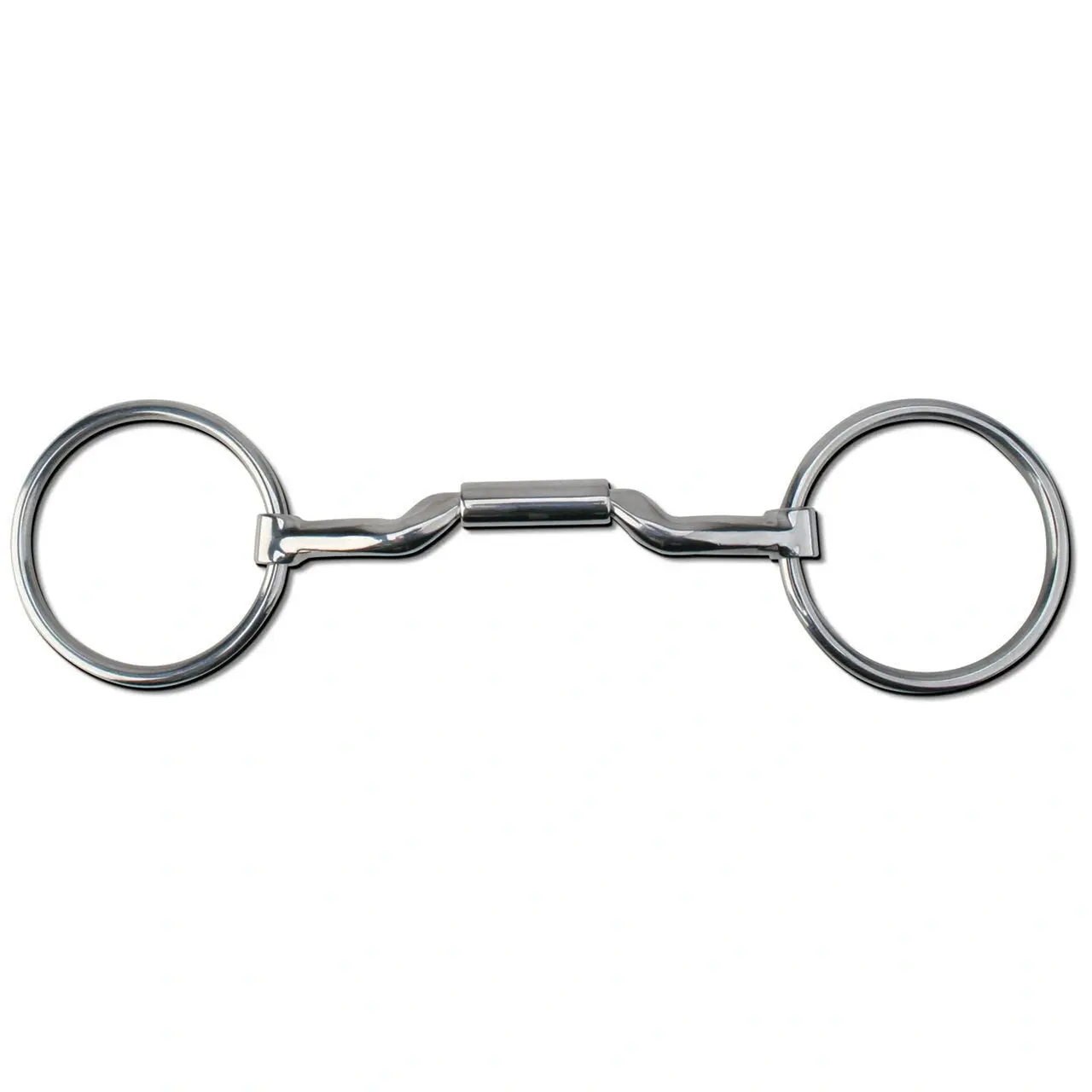 Myler MB 06 Loose Ring Snaffle - 6 Inch Stainless Steel with Copper Inlay Low Port Mullen Barrel Dressage Legal
