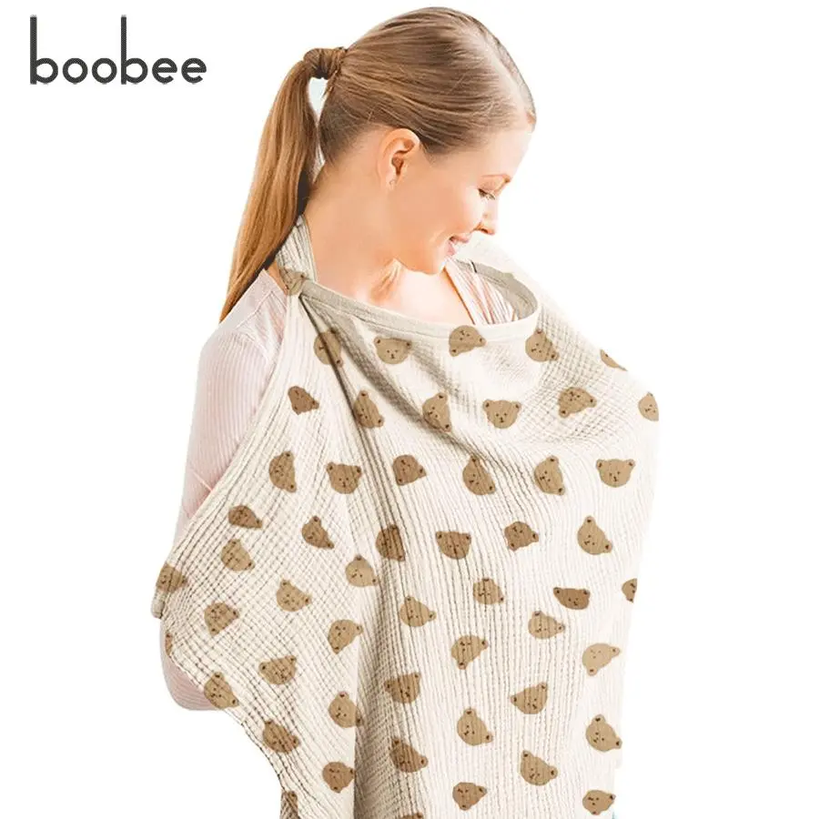 Cartoon Print Cute Mummy Nursing Cover, Multifunctional Baby Feeding Cover, Breathable Nursing Apron for Car Seat, Stroller & Shopping Cart, Nursing Accessories, Essentials