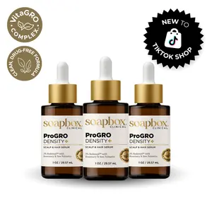 Soapbox ProGRO Density+ Hair & Scalp Serum with VitaGRO Complex, Clean Vitamin-Rich Formula for Hair Density & Scalp Support