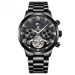 NookSense Star Hollow Automatic Mechanical Watch Waterproof Steel Band Large Dial