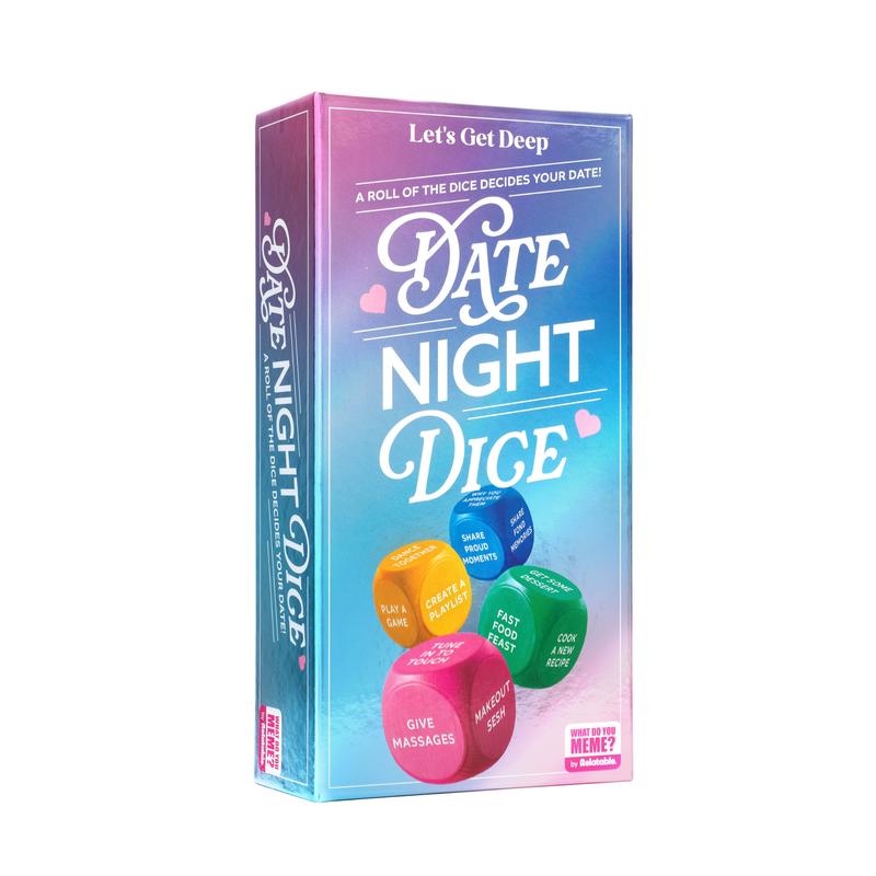 Relatable Let’s Get Deep Date Night Dice for Couples 4 Custom Themed Dice for Romantic Dates Fun Valentine’s Day Gift Idea Perfect for Spontaneous Adventures Eat Play Love Share