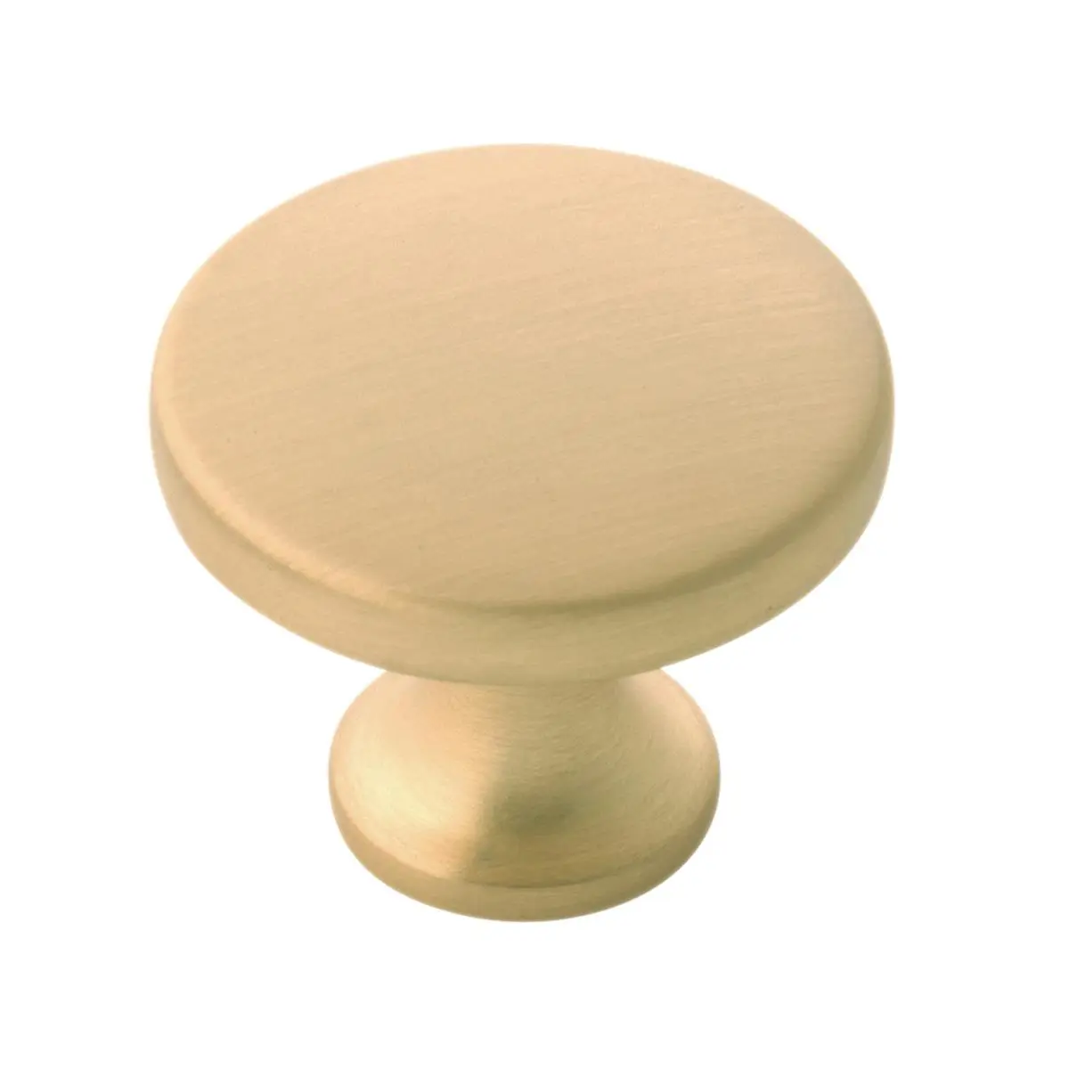 212 MAIN Forge Knob - 1.37 in. Dia., Brushed Golden Brass, Brushed Brass, Smooth Finish, Zinc Base