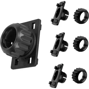 4PCS Tightening Nut with 4 Button Lock Replacement 17mm Ball Joint Mount Socket for Carplay Screen Phone Holder Backup Camera Monitor GPS Car Auto Stereo