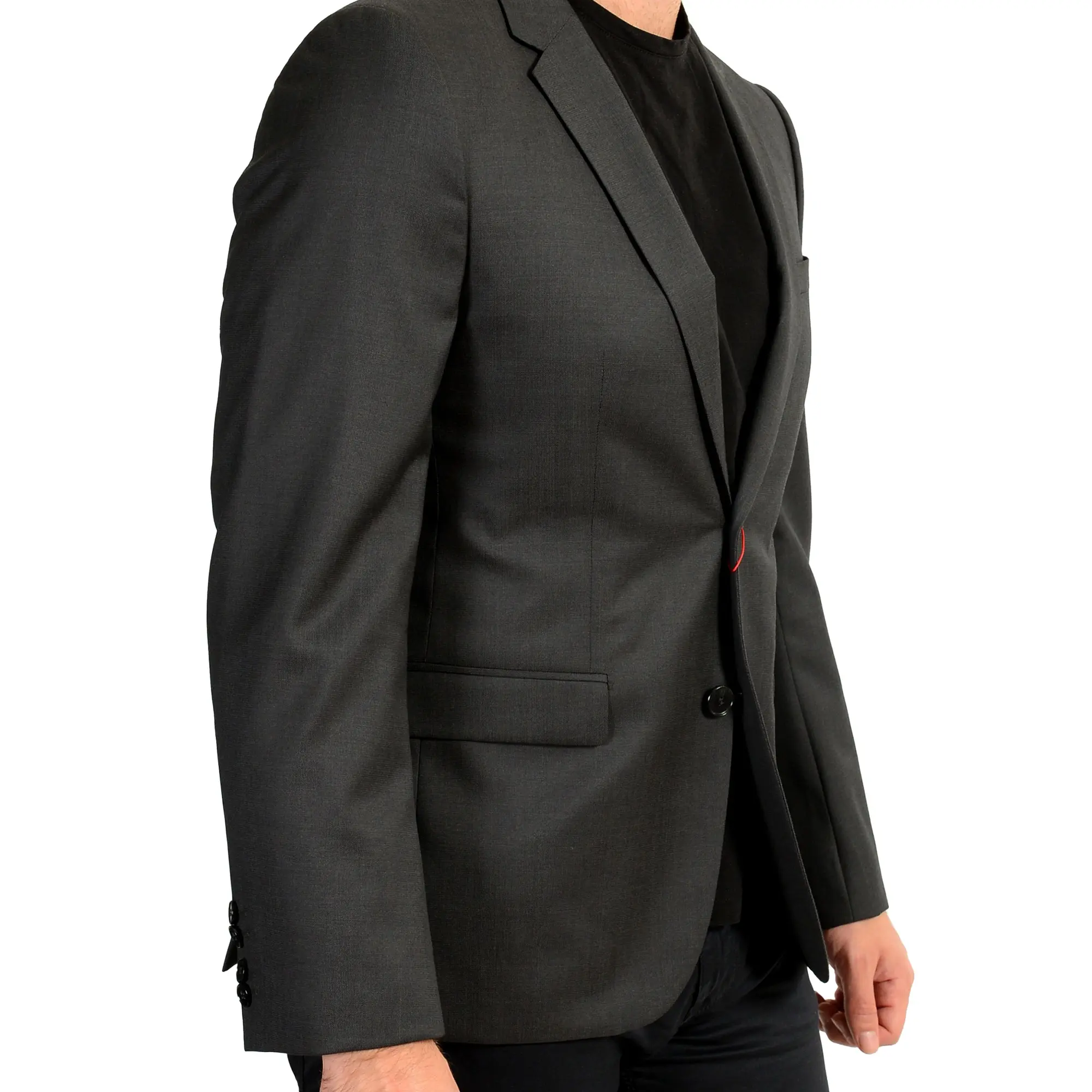 Hugo Boss Men's Extra Slim Fit Gray 100% Wool Blazer US 40S IT 50S