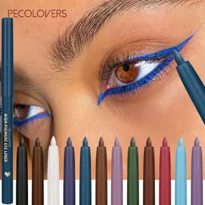 12pcs/set Colorful Waterproof Eyeliner, Silky Smooth, Non-drying, Convenient and Durable, Anti-smudge, Creates Various Makeup Looks, Eye Makeup Products