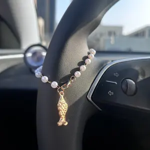 Steering Wheel Bead Hanging Ornament Accessories, Car Beaded Decoration, Car Interior Accessory, Unique Trendy Gift, Automotive Accessory Hang Decor