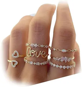 Boho Retro Stackable Ring Set With Moon And Star Designs, Knuckle And Midi Styles, Trendy Statement Pieces, Lightweight Jewelry, Stylish Accessories For Everyday Wear