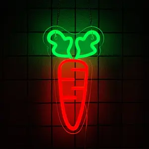Carrot Neon Sign Triple Carrot Cluster Neon for Festive Easter & Garden  Wall Decor Vegetable ShopLight Carrot Lover Gift Garden Decor Sign