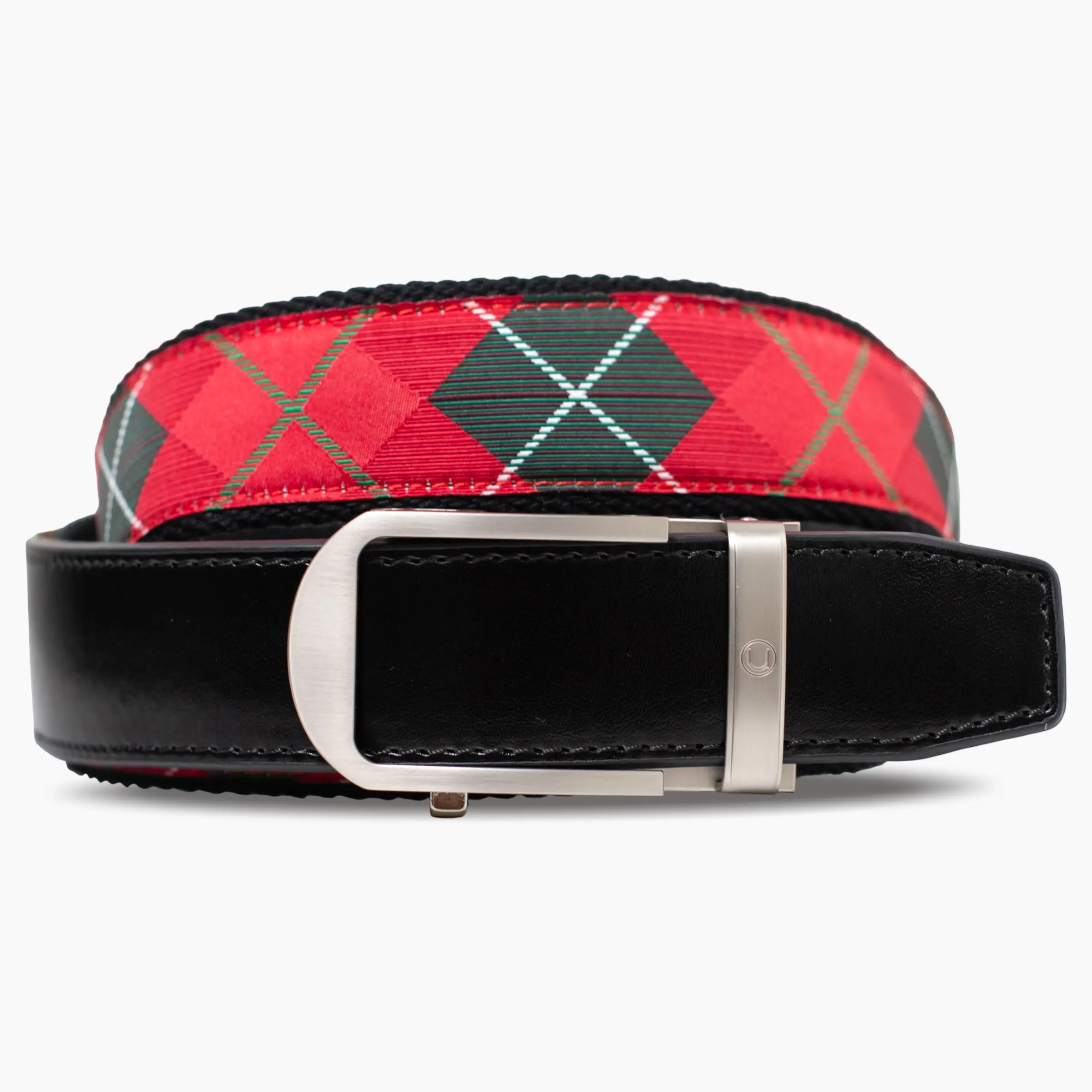 The Holiday Argyle Ribbon Ratchet Belt 1.38" [35mm]