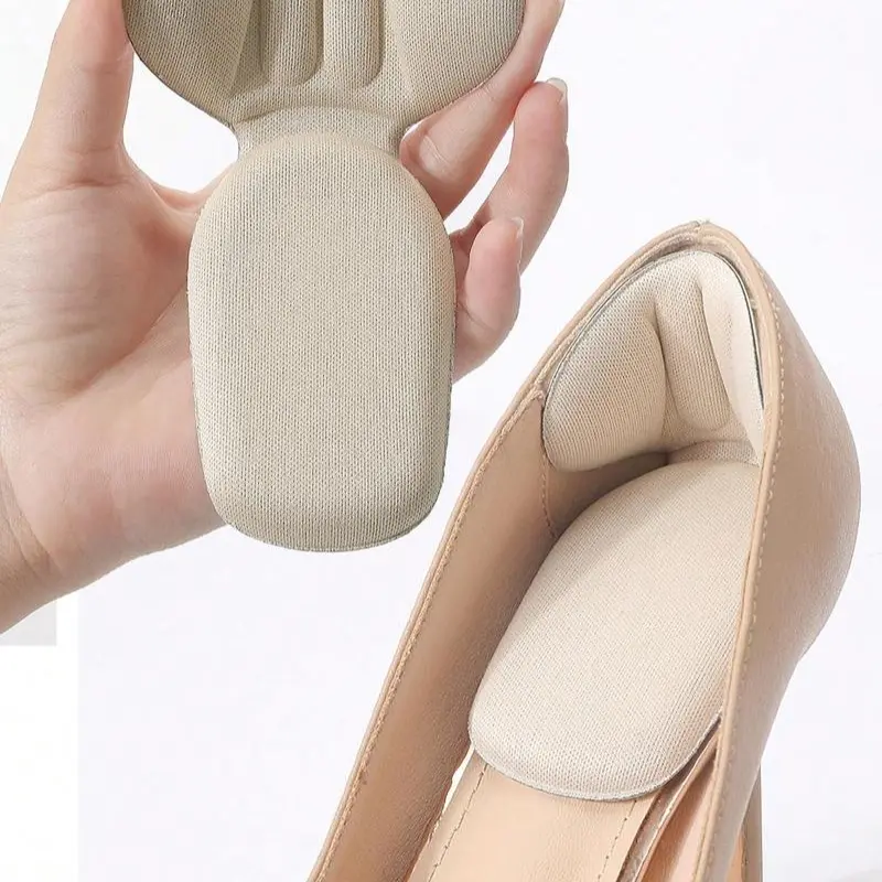 Double Layer Heel Grips for Adults - Adhesive Pads Insoles, Double Layer Power Heel Cover, Easy to Use & Trim Anti-Slip Foot Pain Relief Fix to Stop Rub & Blisters, Save Thousands Footwear Accessory Hack for Perfect Fit