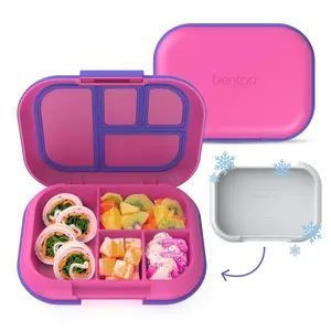 Bentgo Kids' Chill Leak-Proof Lunch Bento Box - Electric Pink: Solid Pattern, Ages 3-7