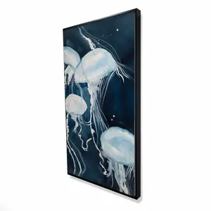 Begin Home Decor 2081-4824-AN407 24 x 48 in. Medusa - Illustrative Blue Framed Canvas for Home Decor