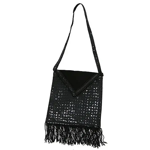 Black Sequined Flapper Purse