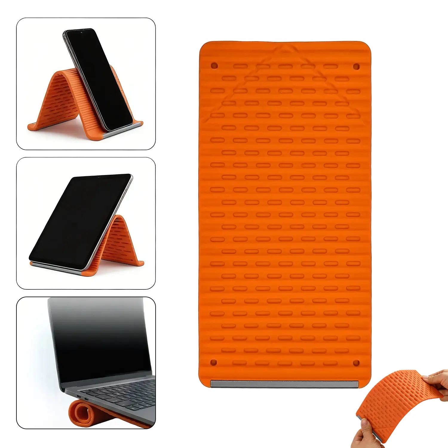 Flexible Adjustable Silicone Phone Stand, Foldable & Bendable Holder for iPhone iPad Android Phone, Multi-Angle Desktop Stand, Non-Slip Strong Grip, Portable for Office, Home, Travel, Perfect Gift for Video Calls, Streaming & Gaming