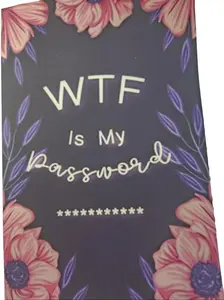 WTF Is My Password: : Password Book Log Book AlphabeticalPocket Size Purple Flower Cover Black Frame 6" x 9"