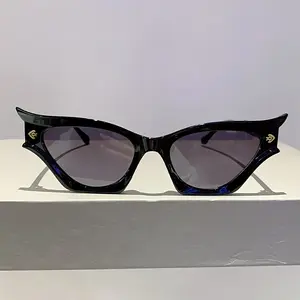 Women’s sunglasses featuring a black cat-eye frame with a retro yet modern wide design—non-prescription, bold statement style for everyday wear, parties, and more. Perfect for the beach, vacations, travel, and cruises. Includes a protective case; an ideal