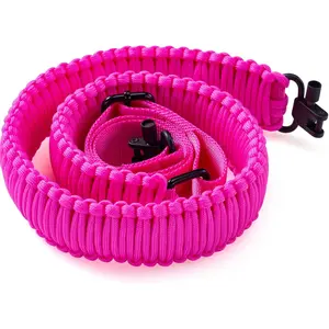 Two-Point Paracord Sling with Swivels, Non-Slip Paracord Sling Quick Adjustable Length Strap for Hunting