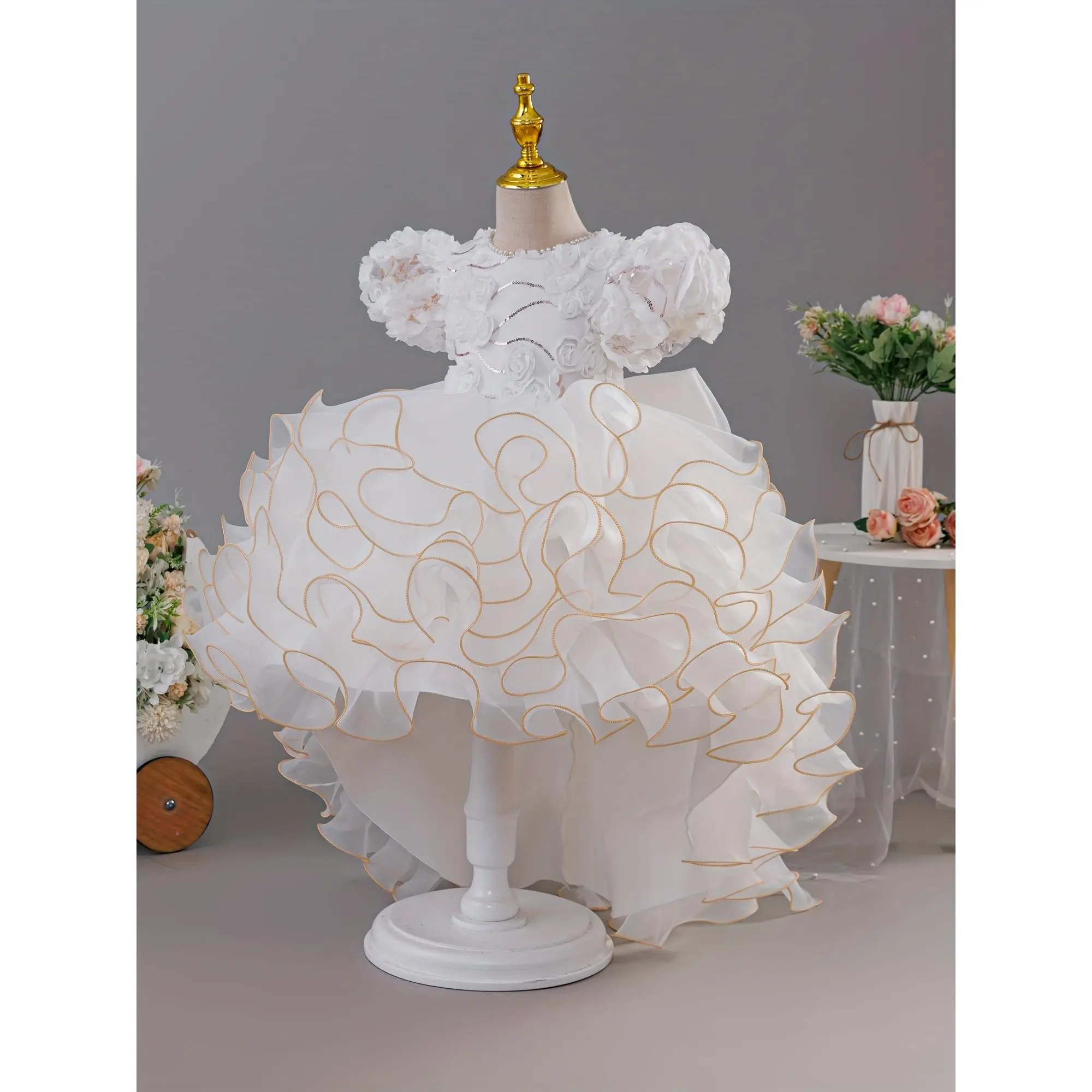 Girl's Princess Dress, Short Front Long Back Tulle Dress with Embroidered 3D , Short Dress for Girls' Birthday Parties, Weddings, Pageant, Performances, Hosting, Social Events, and Festivals - TikTok Shop Girl's Princess Dress, Short Front Long Back Tulle Dress with Embroidered 3D , Short Dress for Girls' Birthday Parties, Weddings, Pageant, Performances, Hosting, Social Events, and Festivals - TikTok Shop
