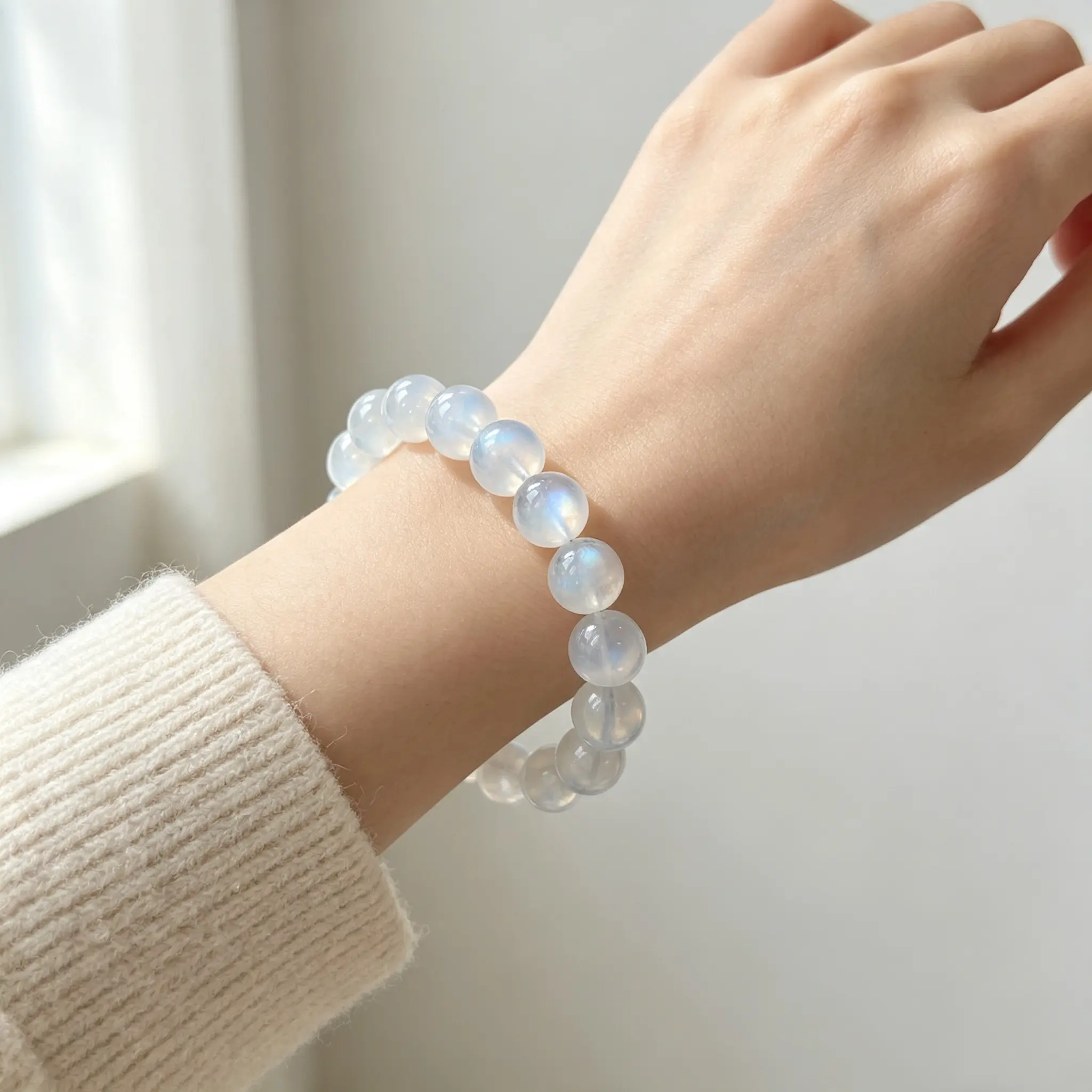 Natural Blue Moonlight Bracelet – Moonlight Stone Fashion Jewelry