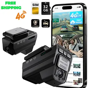 DeerAsk Cellular Dash Camera for Cars, Radar Parking Monitor, App Live View, GPS Location, Privacy Mode, IR Night Vision 32GB  storage card