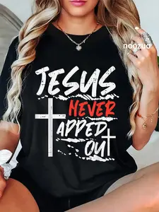 100% Cotton Wrestling Jesus Never Tapped Out Christian Wrestle Men Women T-Shirt
