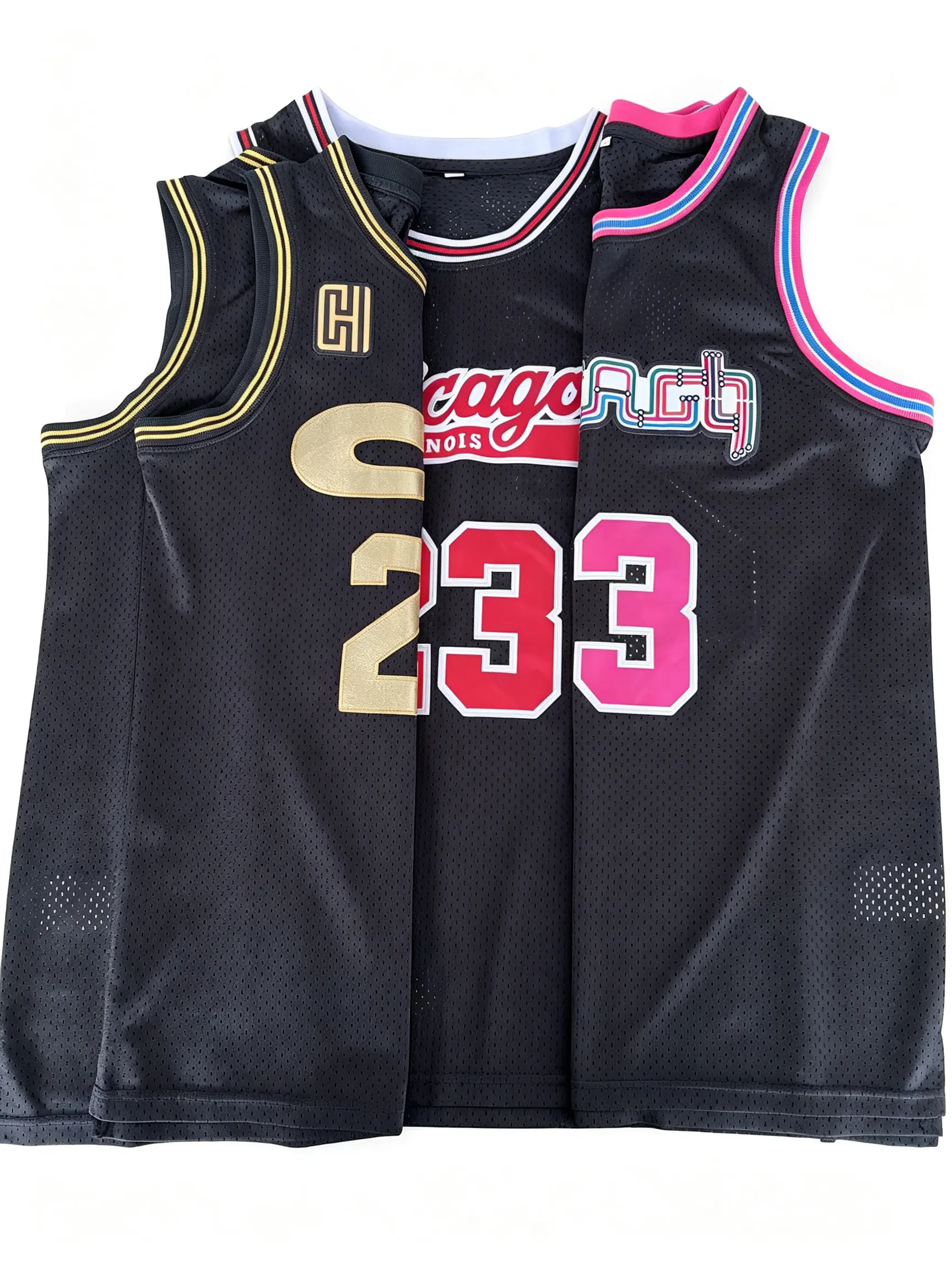 Unisex Youth Loose 90s Vintage#23 Nylon Mesh Basketball Sleeveless Jersey - Lightweight, Breathable, Oversized Fit Sporty Tank, Hip Hop Street Style for Watch Party, Casual Wear, Machine Washable, Normal Type, Size S