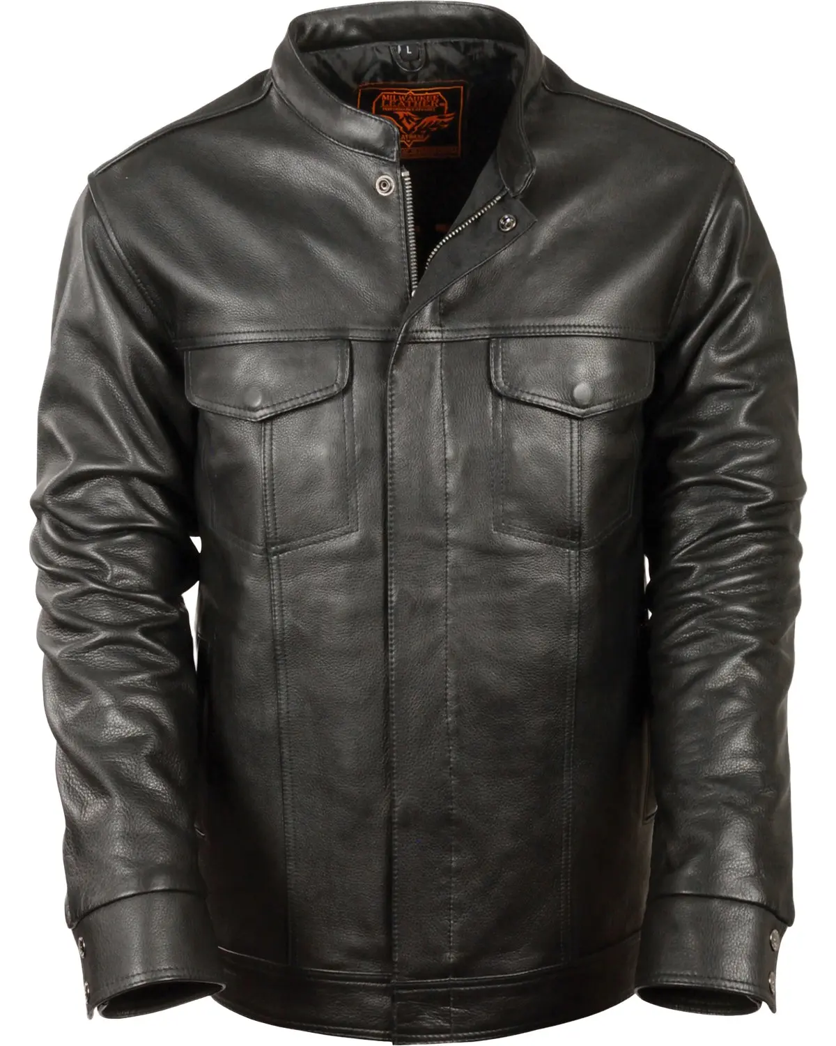 Milwaukee Leather Men's Men'S Club Style Shirt Jacket - Mlm1610-Black