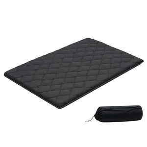 VEVOR Full Size Foldable Japanese Tatami Mattress, 9-Layer Floor Mattress with Storage Bag & Fastener, 80x54x3.5in Black Mat for Sleeping, Meditation