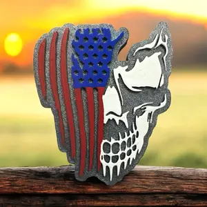 American Flag Skull Car Freshie – Patriotic Skull Car Air Freshener