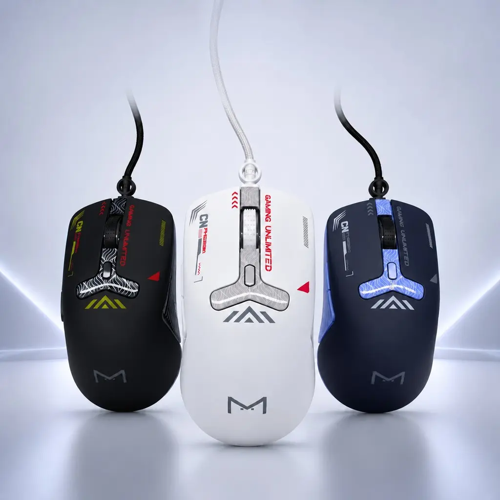 M12 Wired Gaming Mouse - USB Plug-and-Play Ergonomic Optical Mouse with Rainbow RGB Lighting, 6-Button Design, Adjustable DPI, Compatible with Laptops and Desktops