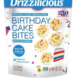 Drizzilicious USA 250 Birthday Cake Mini Rice Cakes, 8 oz