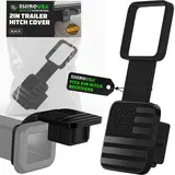 Rhino USA American Flag Trailer Hitch Cover for 2 Inch Receivers - Protects Tow Hitch Covers from Dust, Water, Mud and Snow for Trucks, Jeep, Tacoma