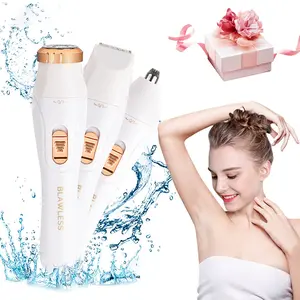 New Multifunctional Painless Electric Shaver, Portable Body Hair Remover, Durable 3-In-1 Gentle Facial Hair Trimmer for Women, Ideal Gift Set