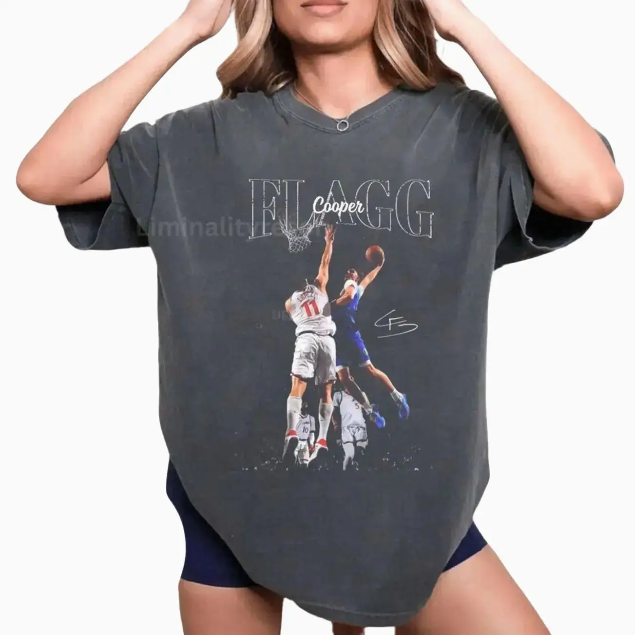 Vintage 90s Cooper Flagg T-Shirt Faded Black Unisex Cotton Tee, Basketball Graphic Design