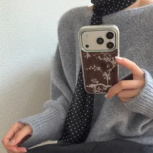 Elegant Flower Branch Swallow Protective Phone Case for Apple iPhone 17 Pro Max, Creative Fashionable Design, Stylish Mobile Cover