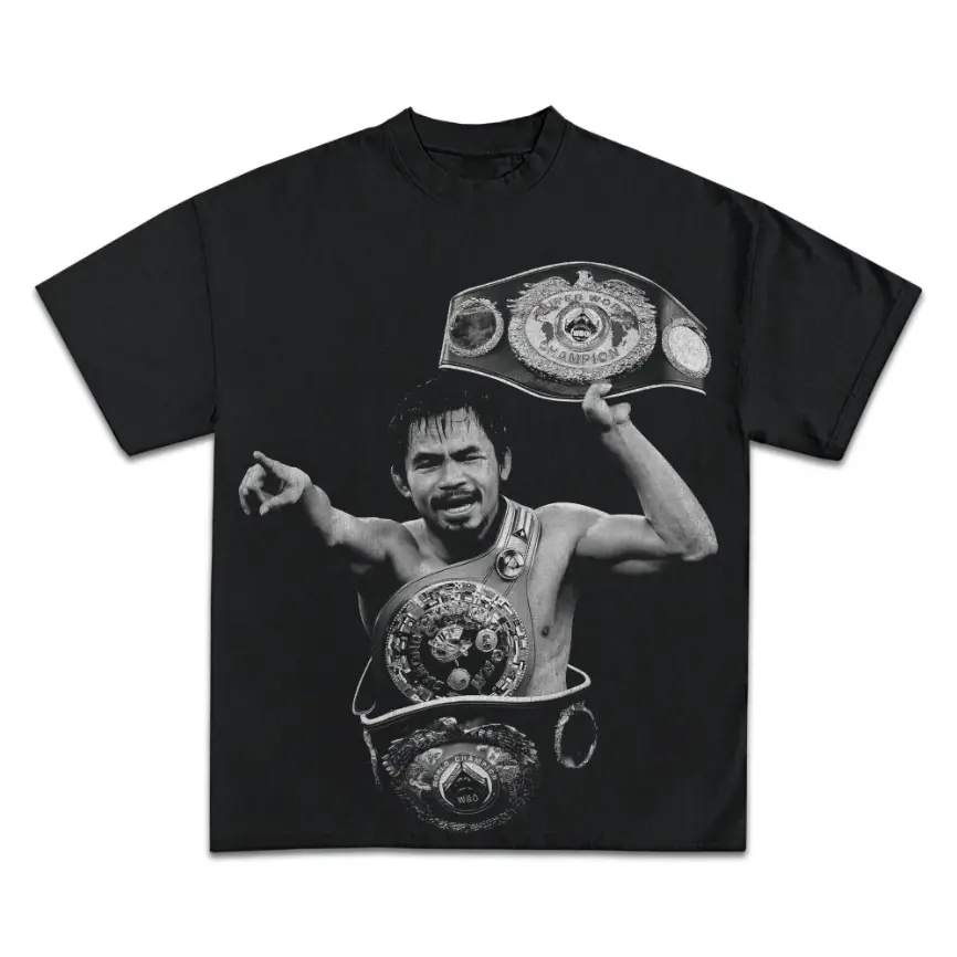 Manny Pacquiao World Champion Adult and Youth T-shirt, summer tee, men's stuff, youth graphic tees, mens clothing, youth boys clothing, youth clothing, gift for fan, streetwear