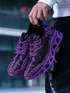 Men's Snake Skin Print Breathable Lightweight Running Shoes, Casual Comfortable Sports Shoes, Trendy All-match Sneakers for Daily Wear