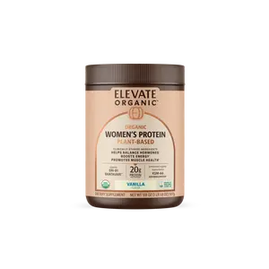 Elevate Organic Women's  Protein Powder,Pea Protein with Ashwagandha, Shatavari & Acti Veda 20g Protein, 110 Calories ,Bloat-Free, Vegan, Organic (18 Serving)